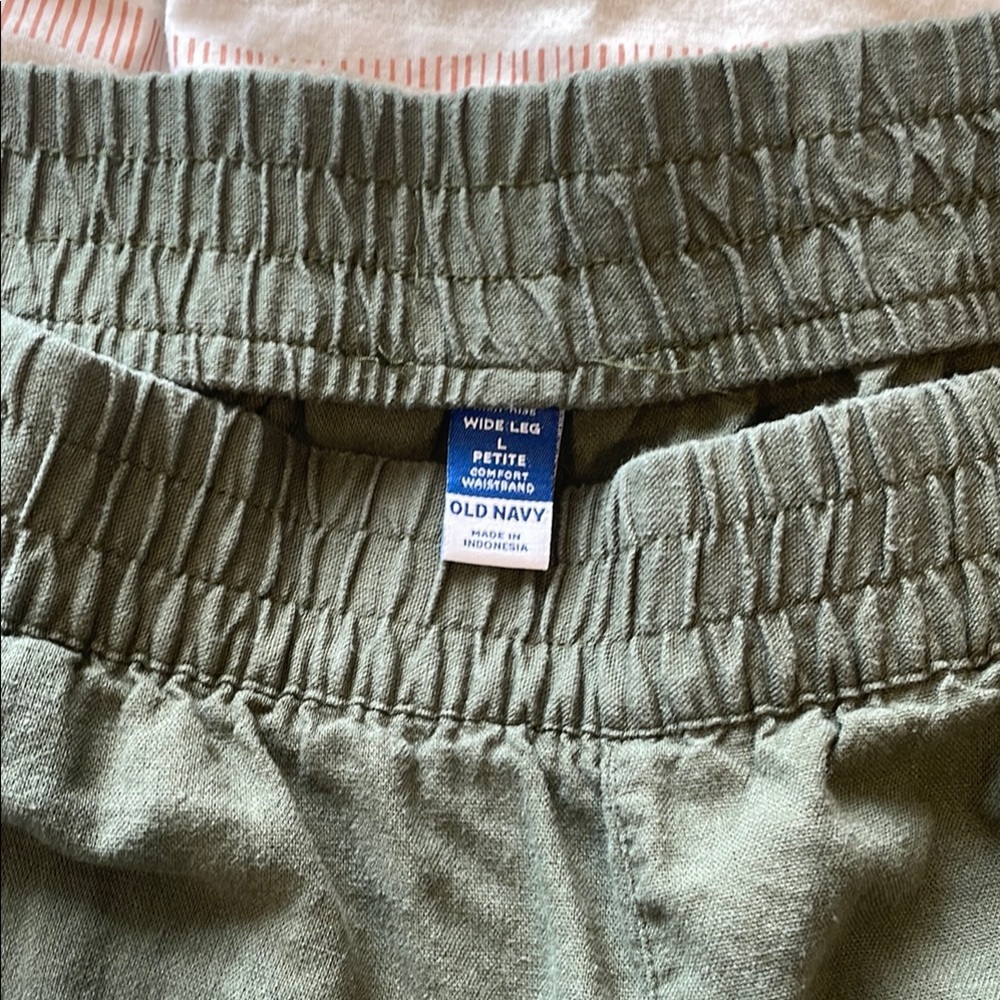 Old Navy Wide Leg Linen Pants Petite Large